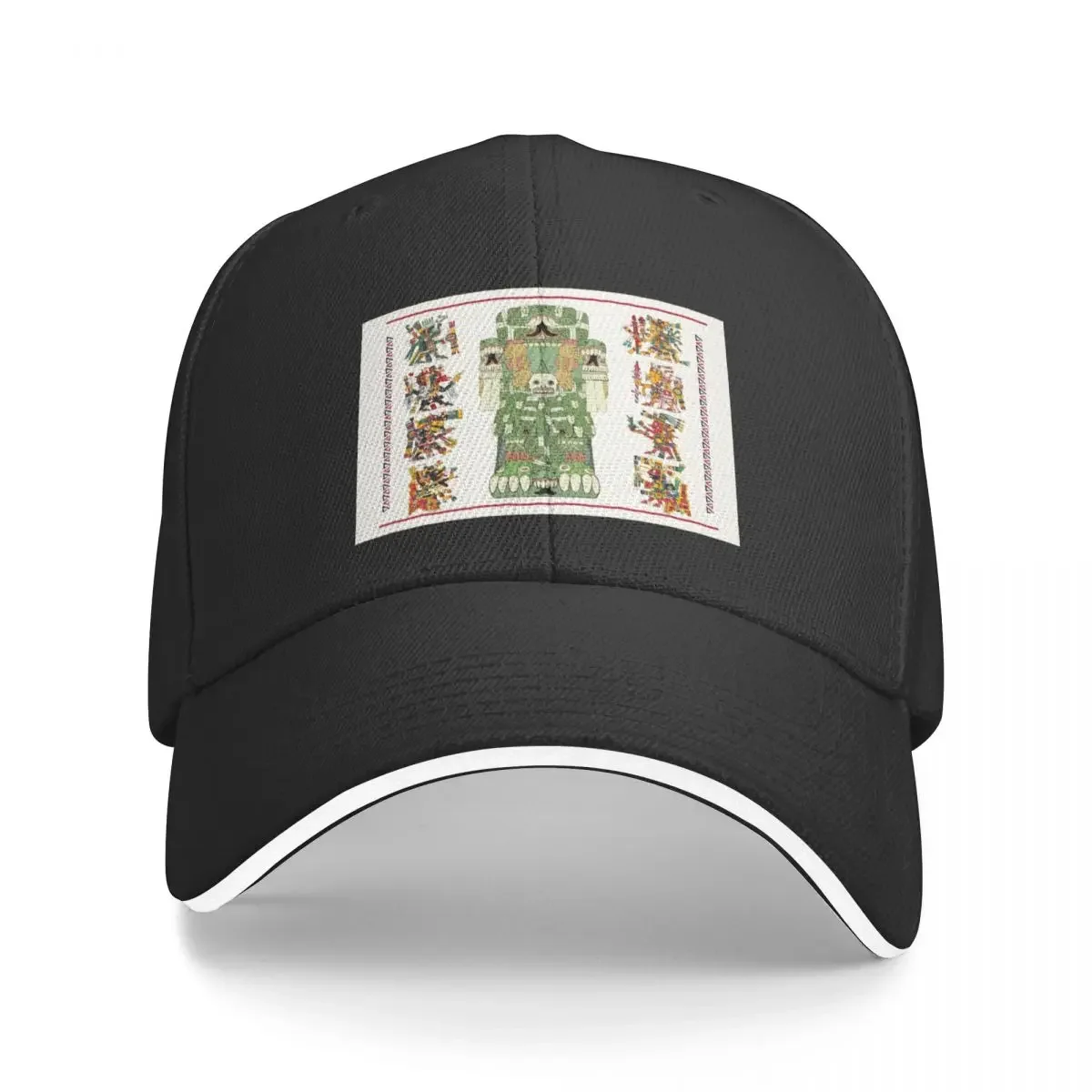 Coatlicue - Aztec Mother Goddess Codex Borgia Style JP Baseball Cap Golf Sun Hat For Children Fishing cap Baseball Men Women's