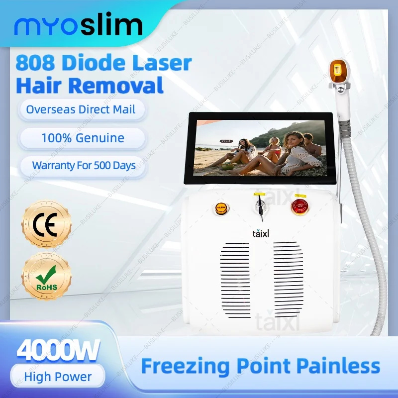 

4000W 808 Alexandrite Hair Removal Laser Diode Machine Ice Alexandrit Body Underarm Cooling Head Permanent Painless Epilator