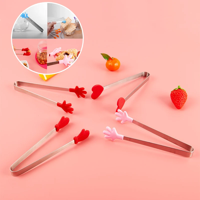 Clip de silicona para comida de cocina, accesorio bonito para pan, barbacoa, resistente a altas temperaturas y quemaduras, 1 unidad