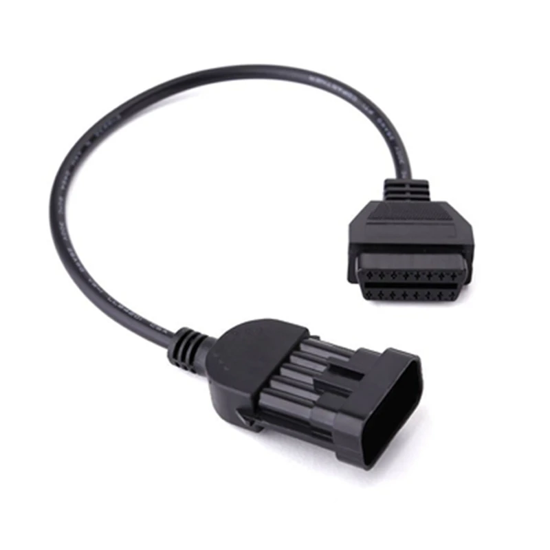 OBDII Extension Cable 10Pin OBD OBD2 Connector Cable Works For Opel OPCOM Diagnostic Adapter 10 Pin to OBDII 16 Pin