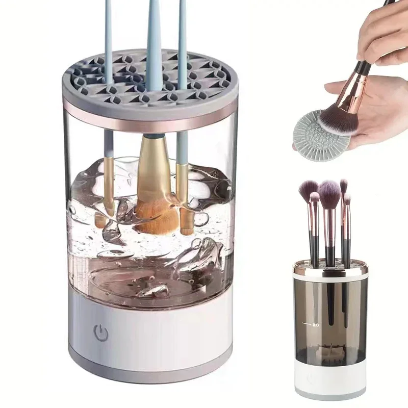 Electric Makeup Brush Cleaner Rechargeable Makeup Brushes Cleaning Tool Automatic Makeup Brush Cleaning Stand Device