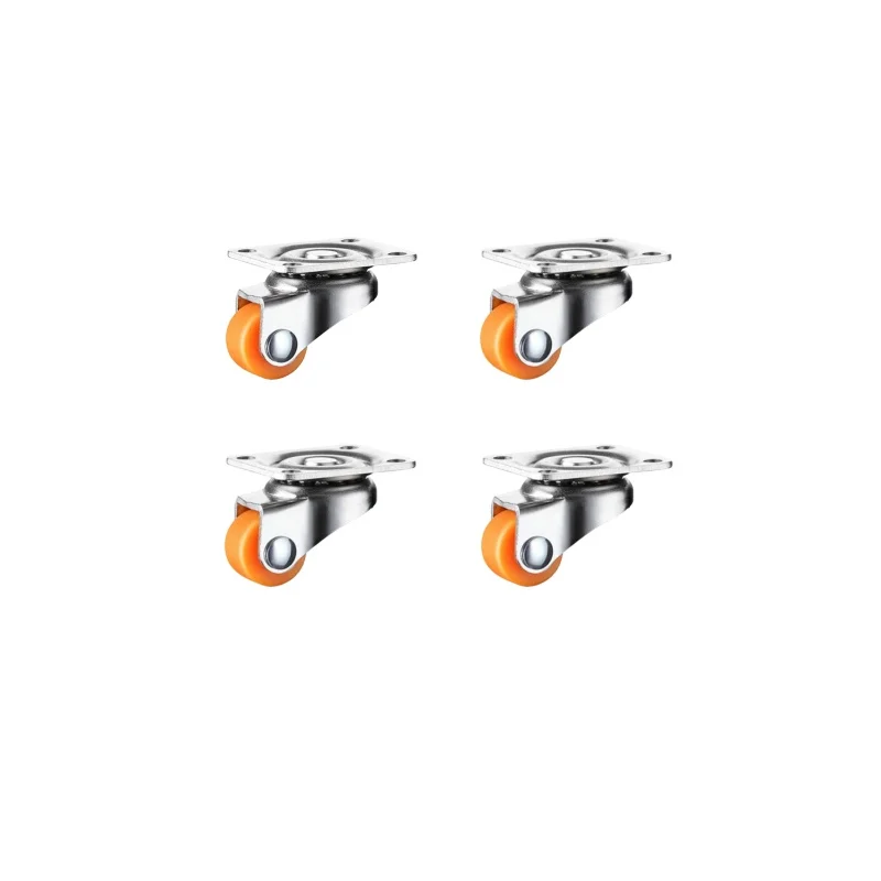 4pcs/0.5 Inch Small Caster Silent Universal Wheel Multipurpose Furniture Caster Workbench Shopping Carts Office Chair Wheels