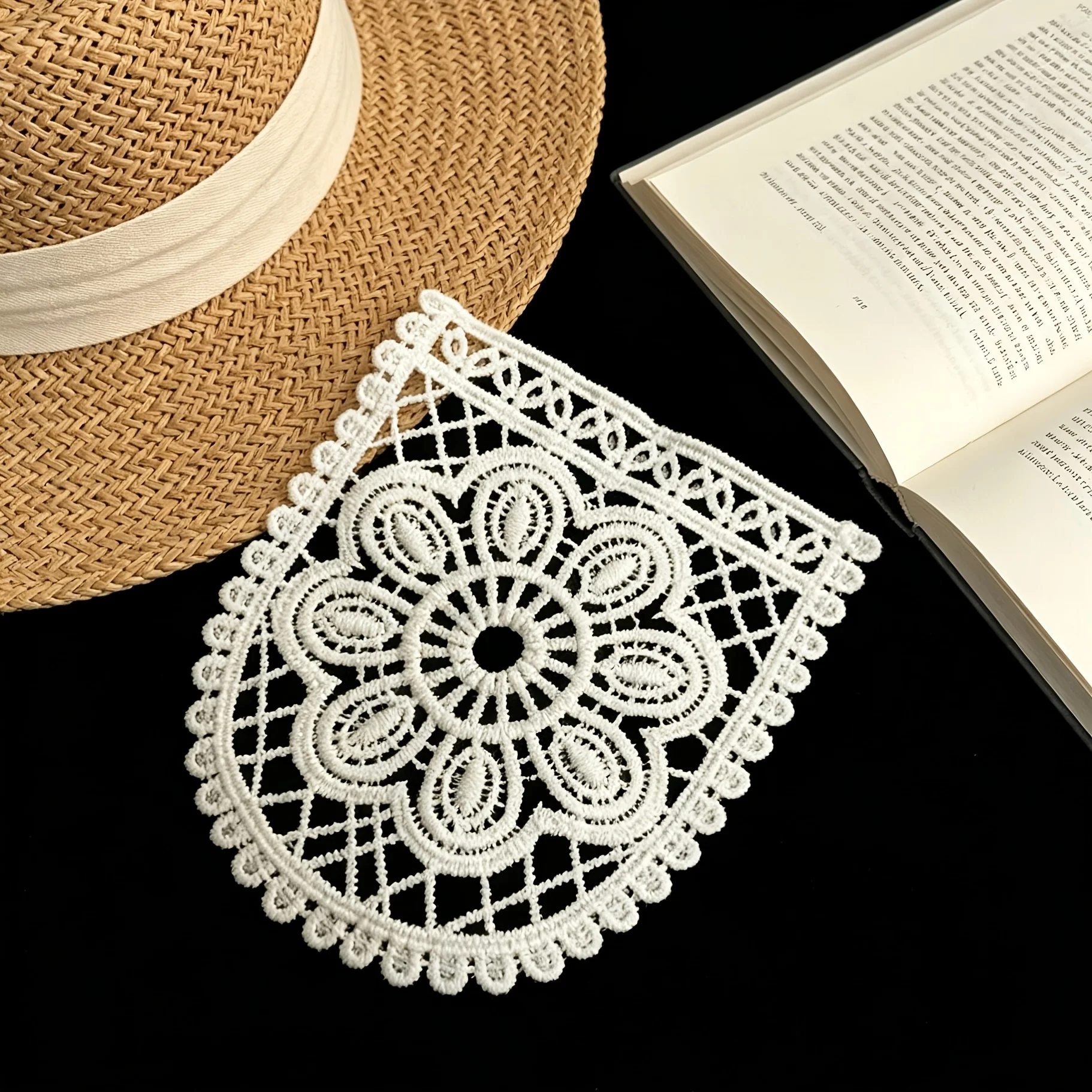Individually Packaged Vintage Hollow Lace Embroidered Pocket Patch Clothing Decor Applique