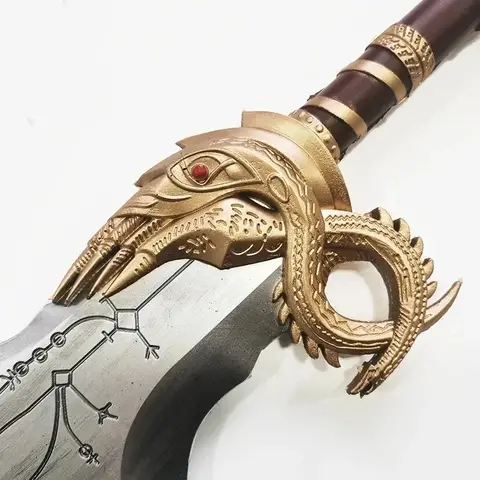 45cm God of War 4 Sword Kratos Cosplay Prop Sabre PU Athena Blade Chaos Ghost Leviathan AXE Real Size Japanese Katana Kid Toy