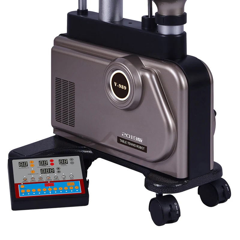 Full Intelligent Table Tennis Tee Machine Upgraded Version V-989 New Version of Home Trainer Floor-to-ceiling Touch Screen