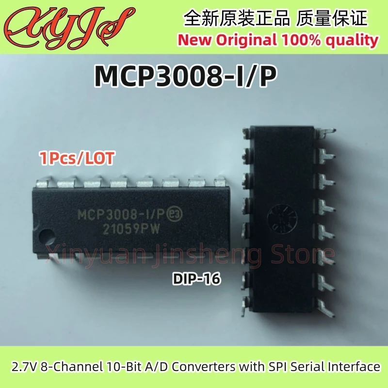 1Pcs/Lot MCP3008-I/…