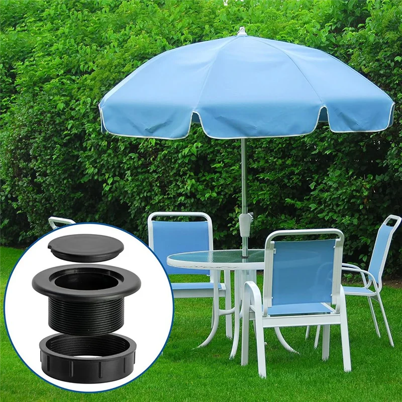 【Flash-Deal!】2 Pcs 2 Inch Parasol Umbrella Hole Ring Plug Set, Thicker Patio Table Hole Cover Insert Deck Table Umbrella Holes P