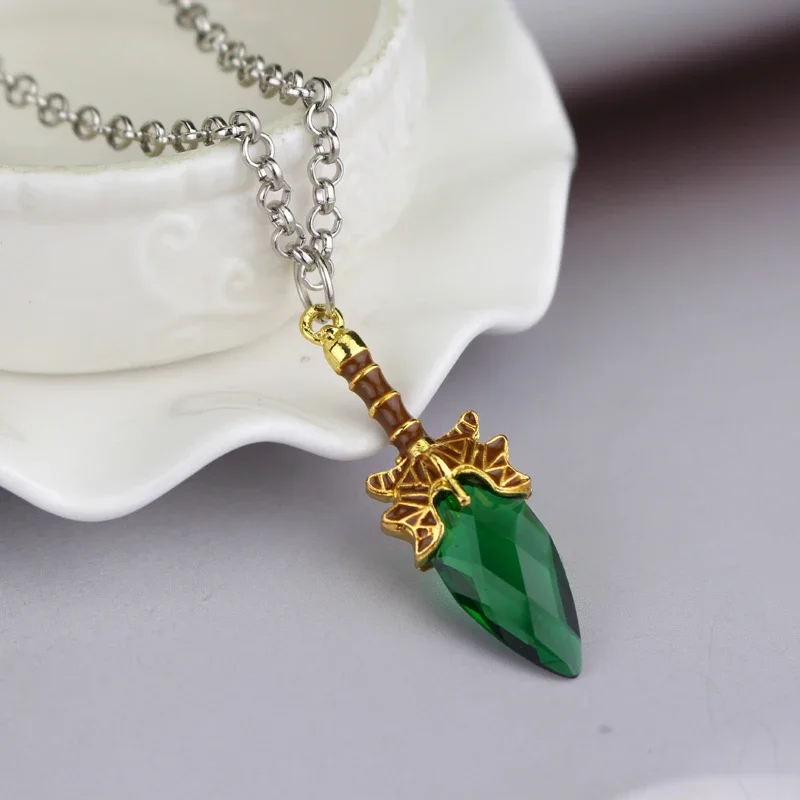 Game Dota 2 High Quality Link Chain Necklace Aghanim\'s Scepter Crystal Necklace Pendant For Women Men Fans Gifts