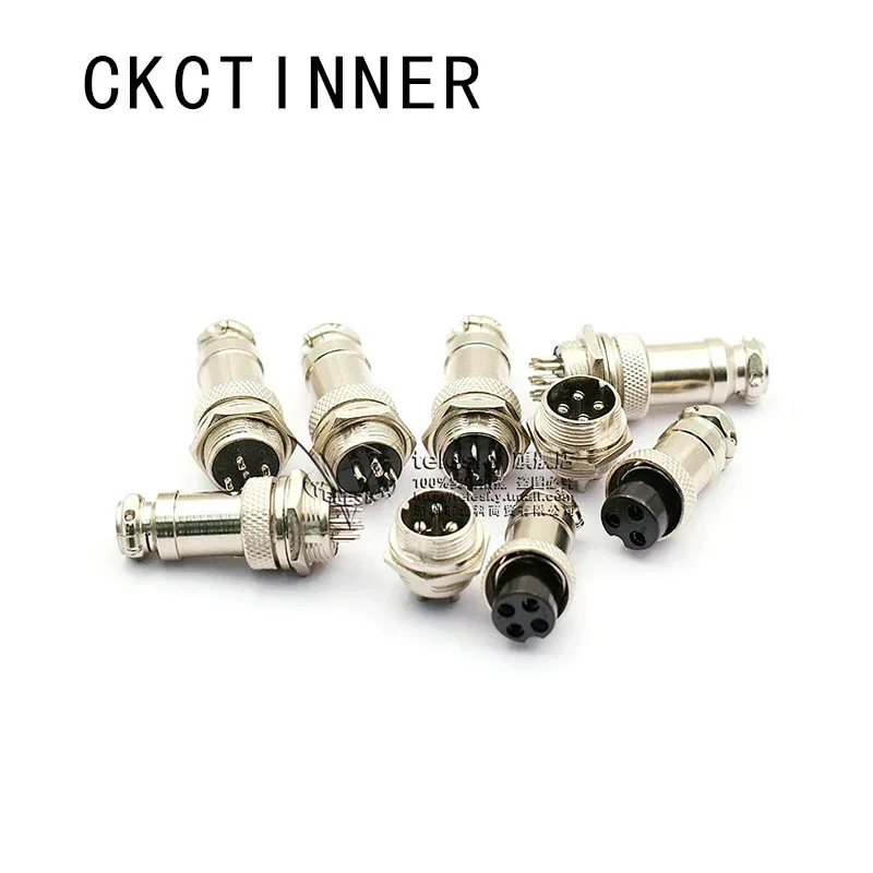 1 set GX16  2p 3p 4p 5p 6P  Pin Male + Female 16mm Circular Aviation Socket Plug Wire Panel Connector