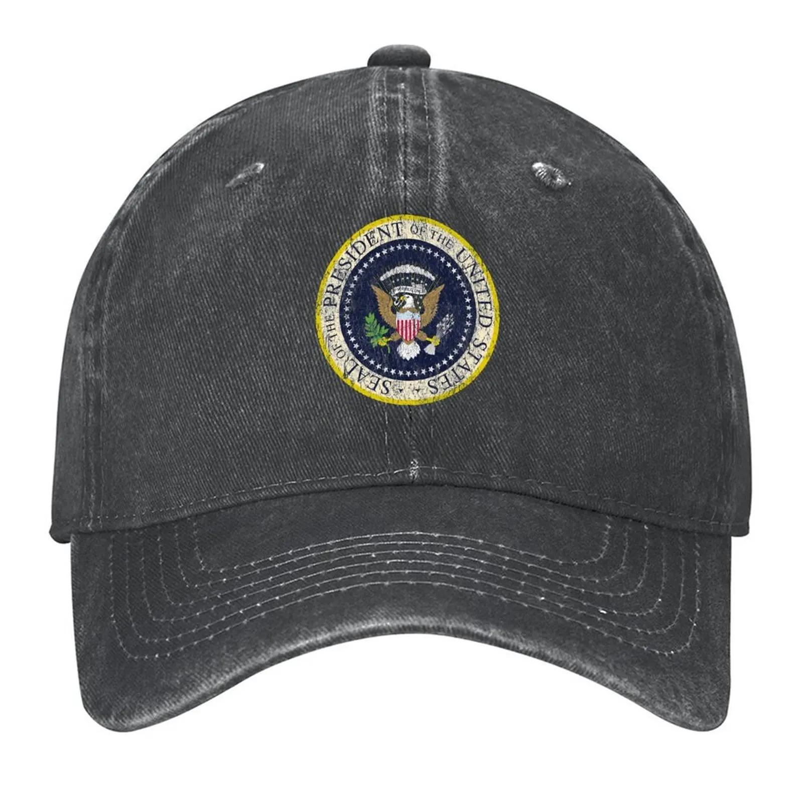 

US Presidential Seal Grunge Distressed Design Baseball Cap men's big size hat Hat Man Luxury luxury woman cap For Men Women's