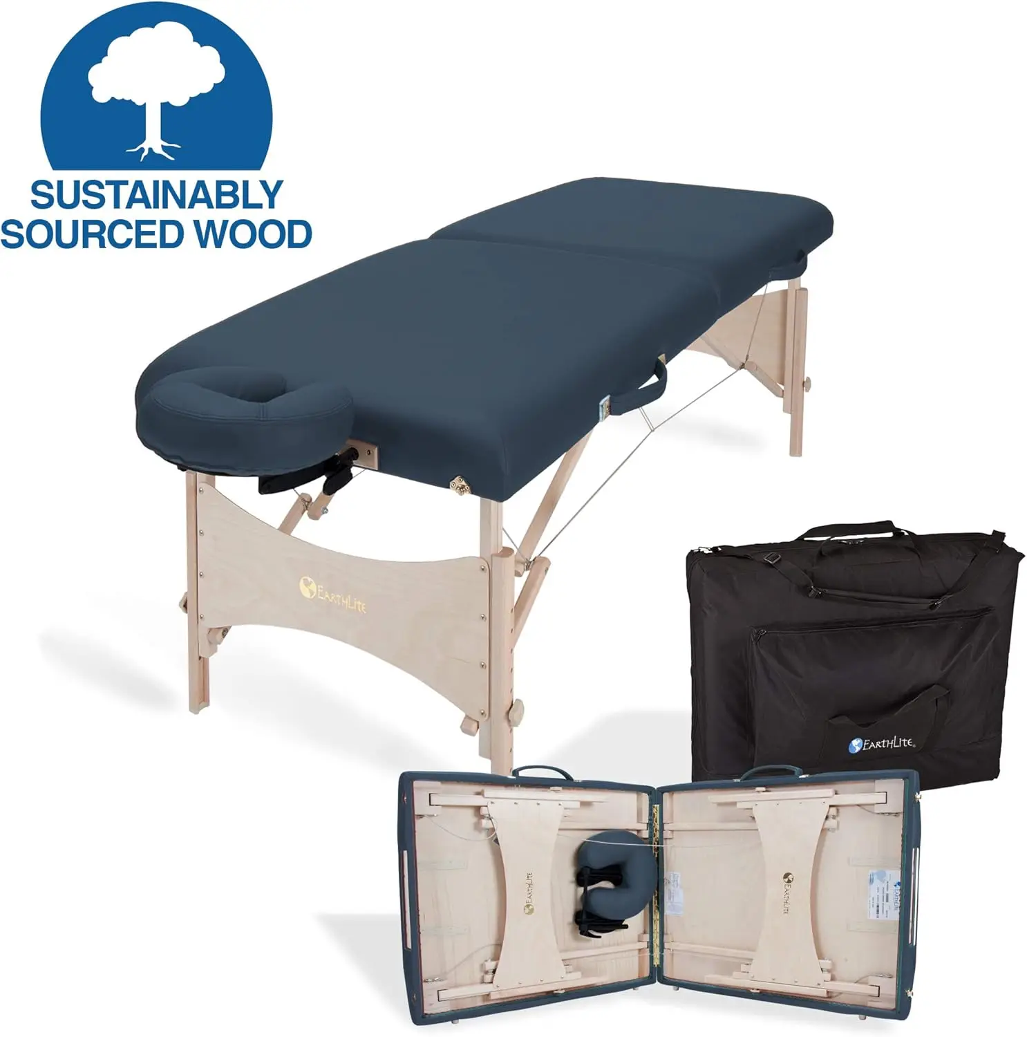 Lettino da massaggio portatile HARMONY DX-tavolo pieghevole per fisioterapia/trattamento/Stretching, Design ecologico, acero duro