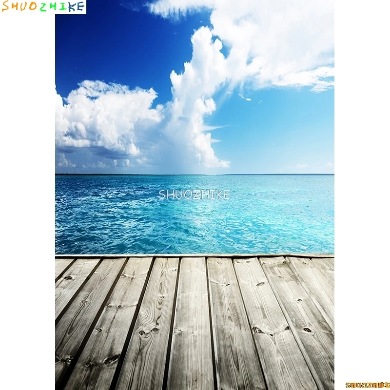 SHUOZHIKE весенний цветок лес деревянный пол фоны небо море детский портрет фото фоны реквизит для студии ZLSY-84