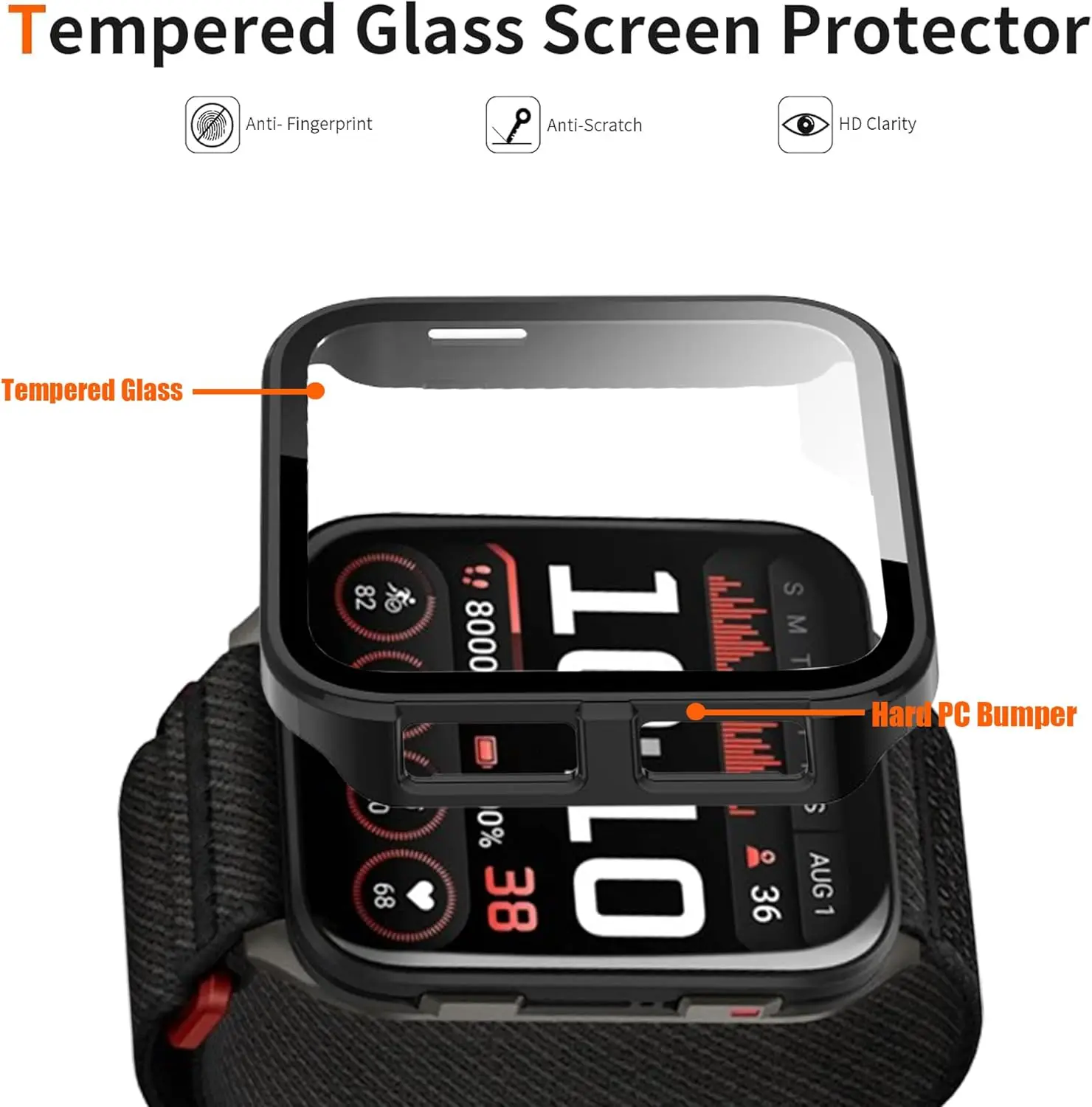 PC+Tempered Glass Case For Garmin venu x1 Smart Watch Protective Cover Bumper Screen Protector Accessories