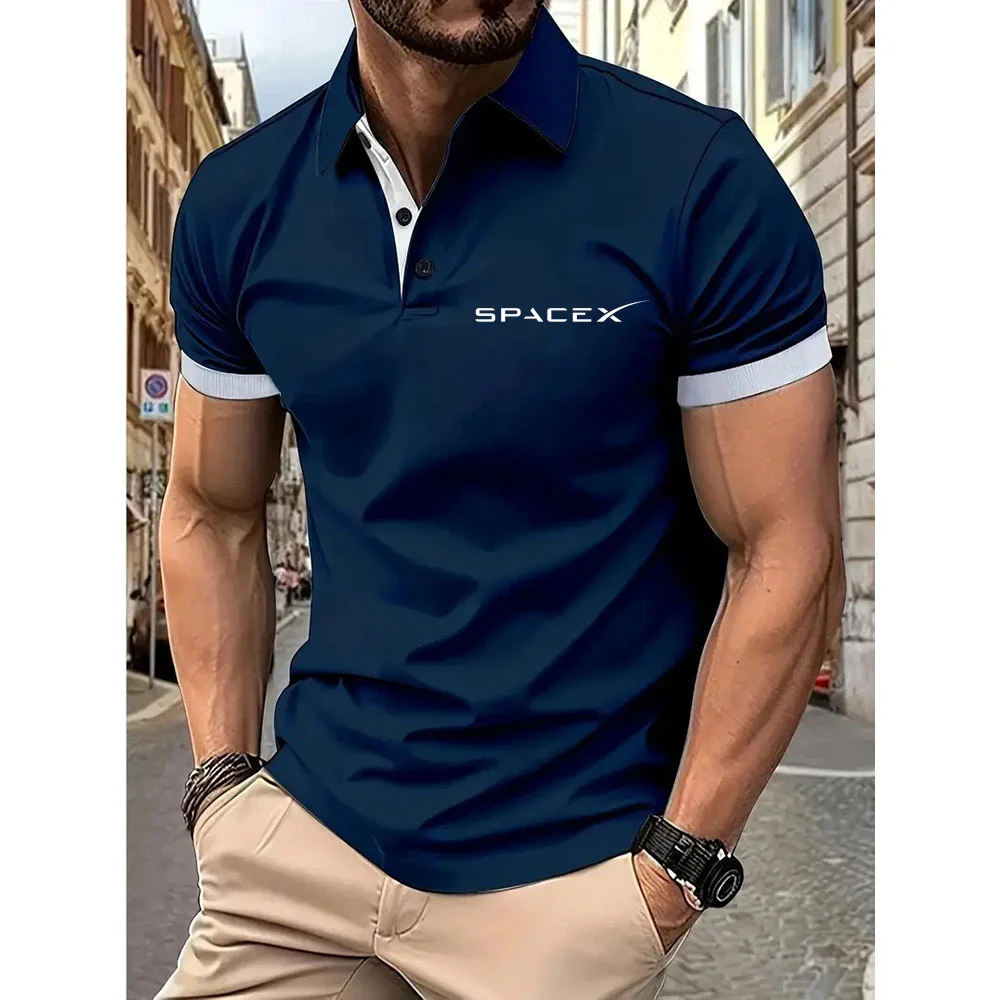 Trendy new men\'s clothing, high-quality cotton polo shirts, outdoor sports and leisure T-shirts, tops, business and leisure shor