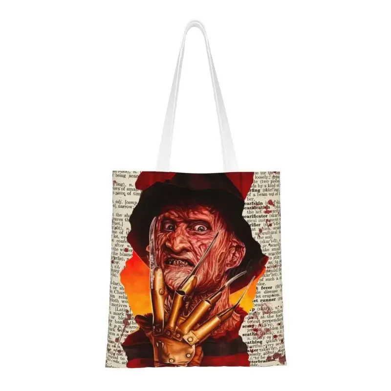 

Fashion Scary Halloween Tv Movie Characters Shopping Tote Bag Reusable Grocery Canvas Shopper Shoulder Bag