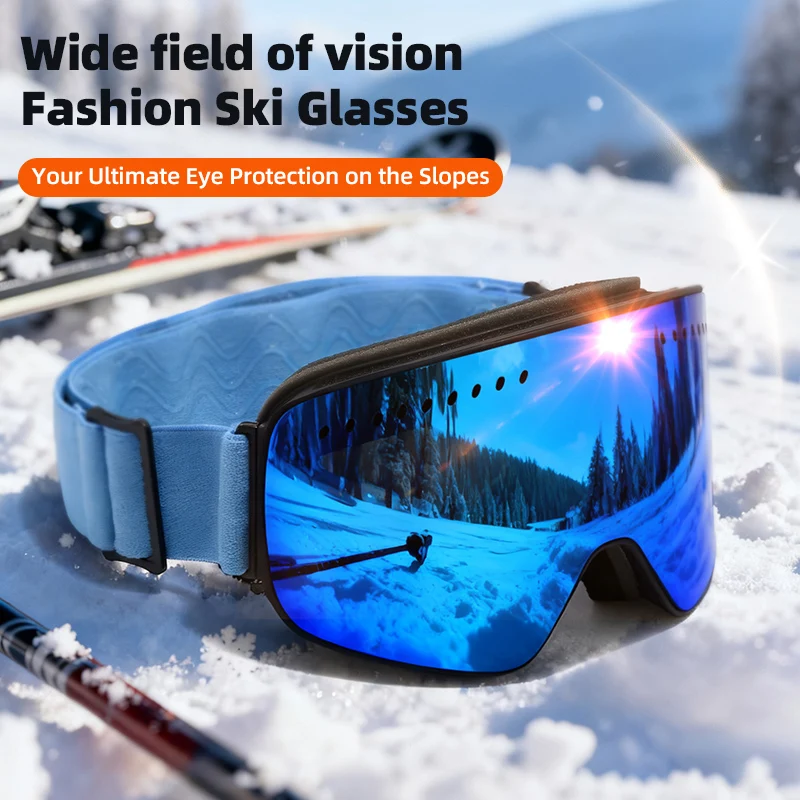 Lunettes de ski, alpinisme en plein air pour hommes et femmes, lunettes de protection respirantes à une et double planche
