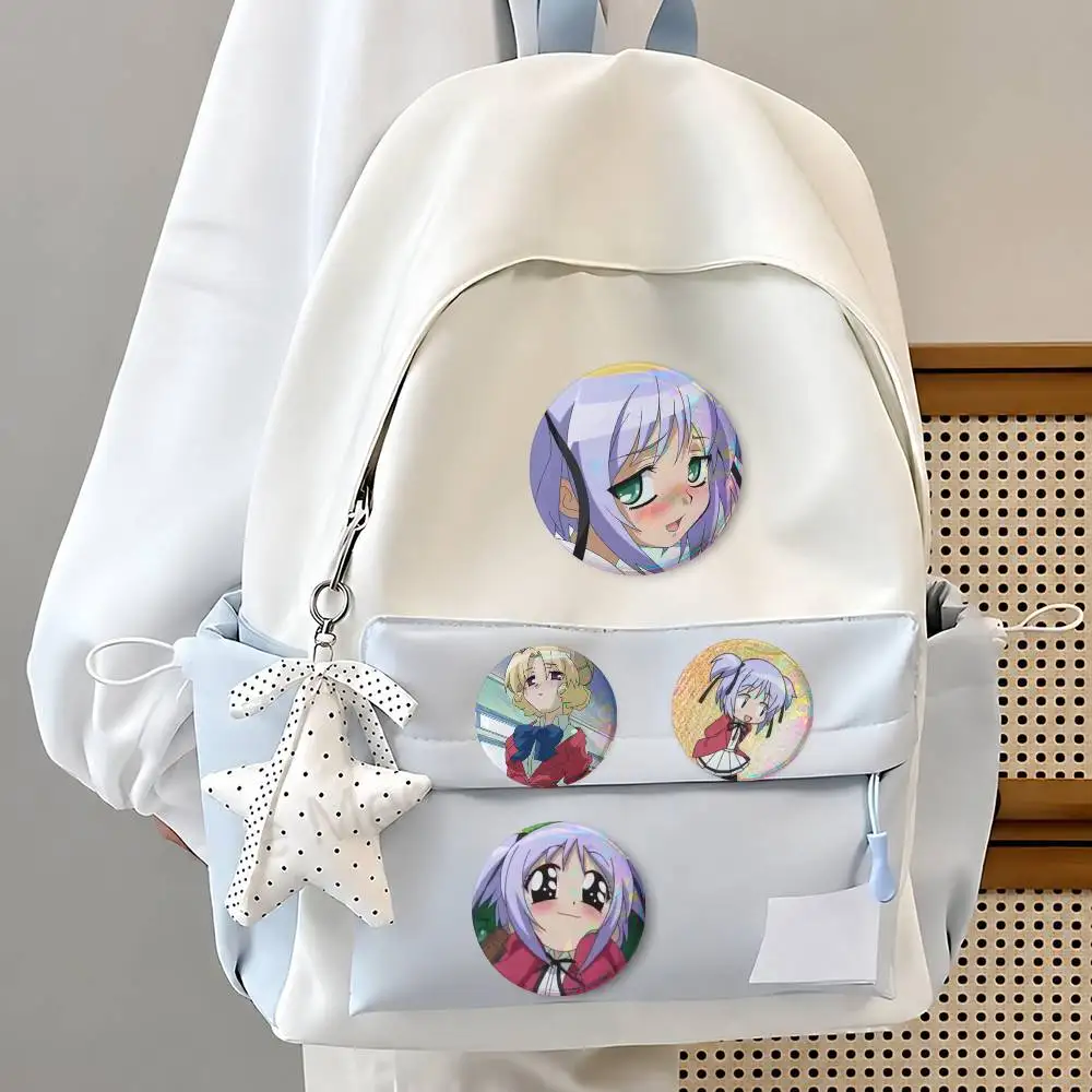 Bludgeoning Angel Dokuro-chan Creative Round Button Pins Badge Set Cartoon Anime Movie Music Pattern Brooches For Bags Jackets