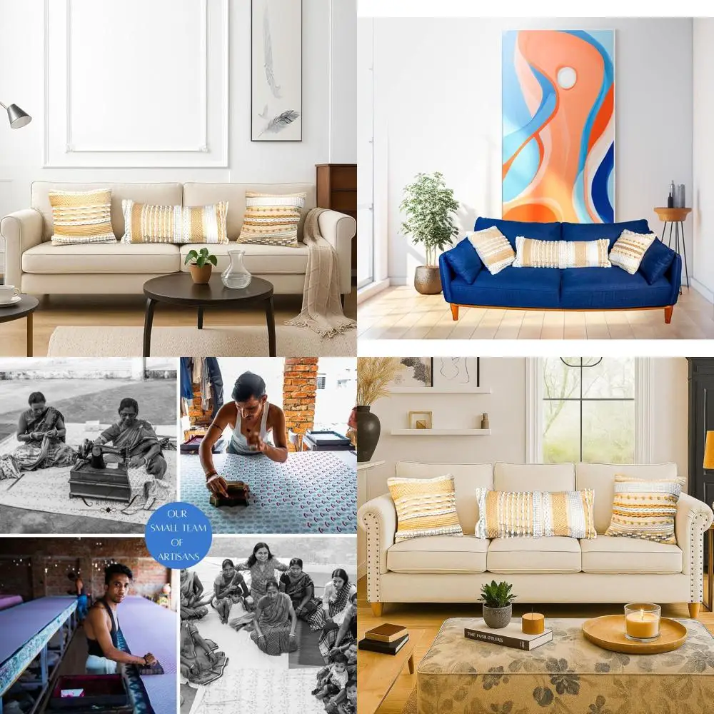 

Набор из 3 чехлов на поясничные подушки в стиле бохо бежевого и белого цвета | Декоративные наволочки в стиле фермерского дома для дивана, дивана и спальни