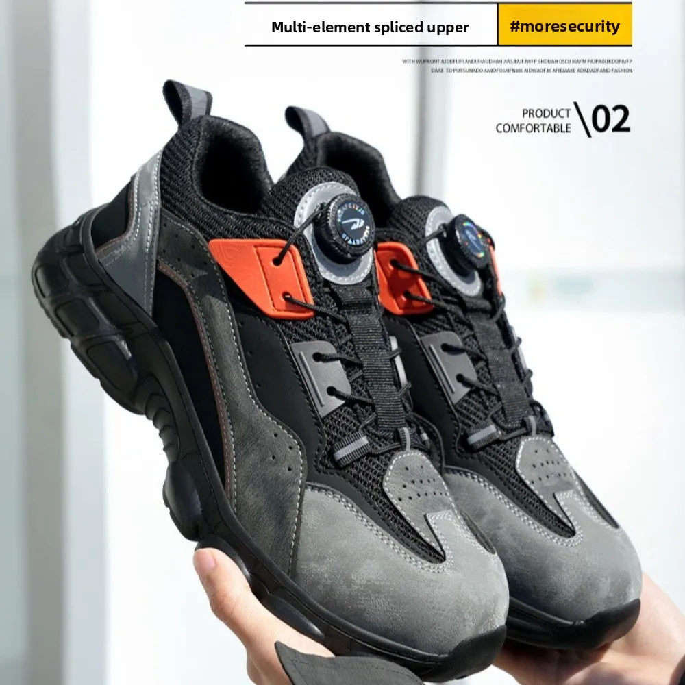 Breathable, Anti Smashing, Anti Piercing Steel Toe, Wear-resistant and Non Tiring, Construction Workshop Protective Shoes