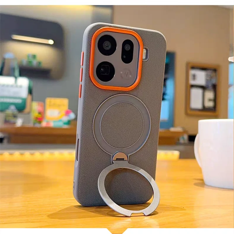 Metalowy, obrotowy o 360 stopni uchwyt z pierścieniem magnetycznym do OPPO Find X9 Pro X9Pro X8 Ultra, hybrydowe etui z TPU i PC, odporne na wstrząsy, pancerne. — zdjęcie produktu 7