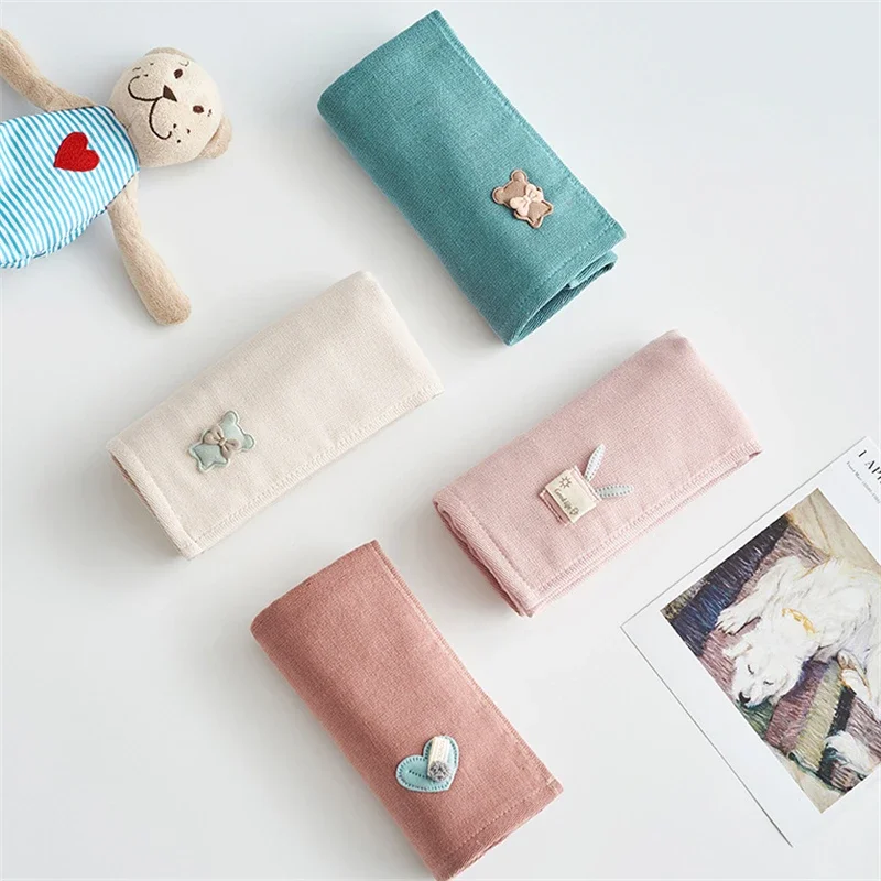 

1Pc 25x50cm Cotton Gauze Cartoon Animal Applique Home Bathroom Absorbent Children Baby Hand Face Towel