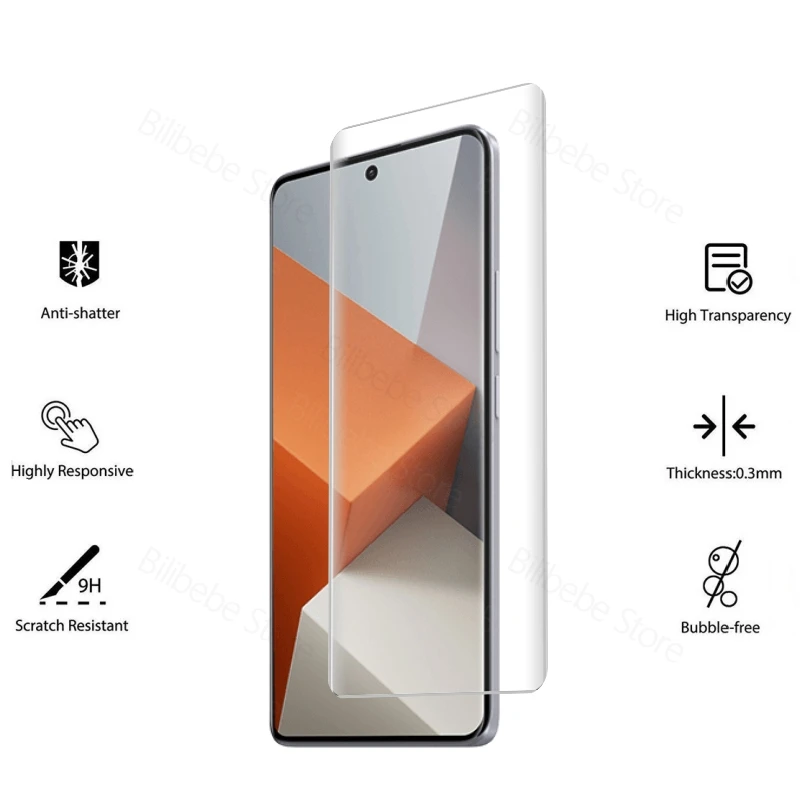 UV Tempered Glass For Xiaomi Redmi Note 13 Pro+ Screen Protector On Redmi Note 13 Pro Plus redmi note13pro+ Film