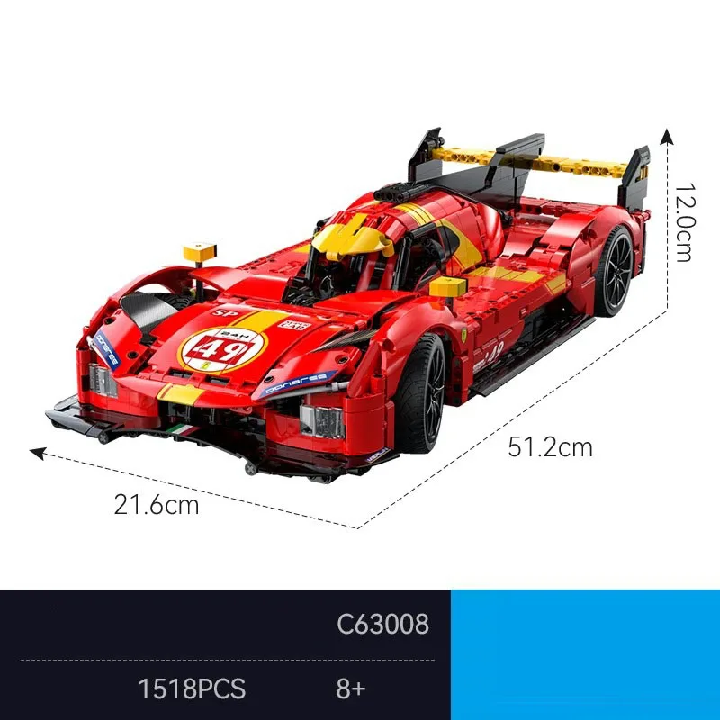 Técnico alemanha lesans carro de corrida rádio 2.4ghz bloco de construção de controle remoto escala 1:10 917k rc veículo brinquedos coleção