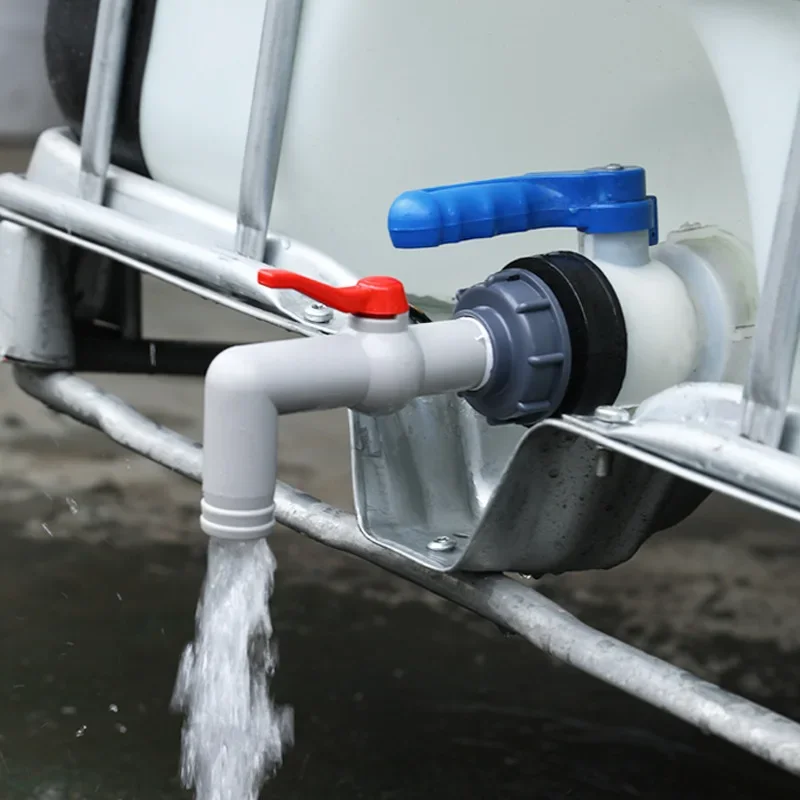 Adaptateur de Réservoir IBC Robinet de Cube d\'Eau, Raccord Connecteur d\'Irrigation de Jardin, Commutateur de Tuyau, Haute Qualité et Utilisation