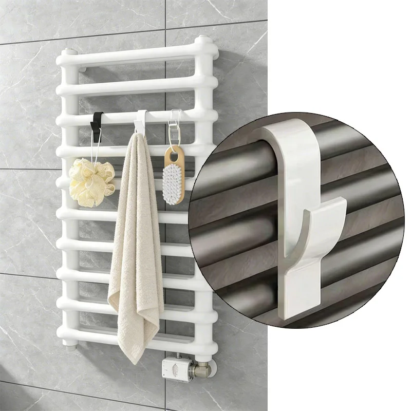 Kitchen Bathroom Hanger Clips Storage Racks White Clear Hang