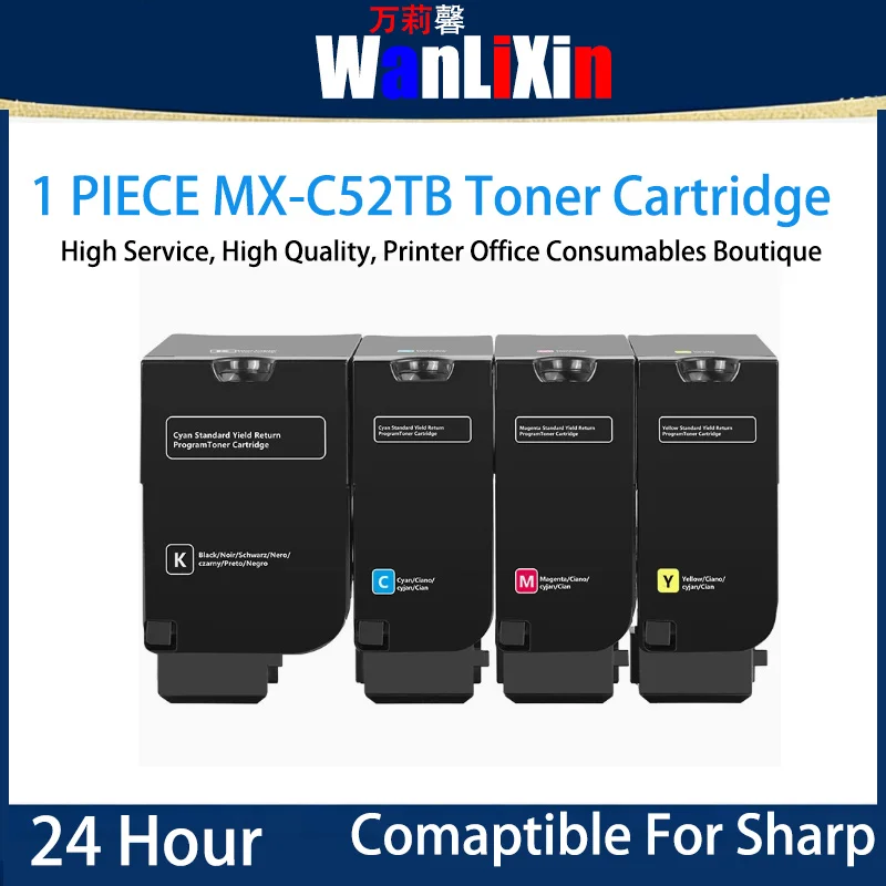 

Универсальный тонер-картридж 1 шт. MX-C52TB, совместимый с Sharp MX-C428F/MX-C528F/MX-C528P