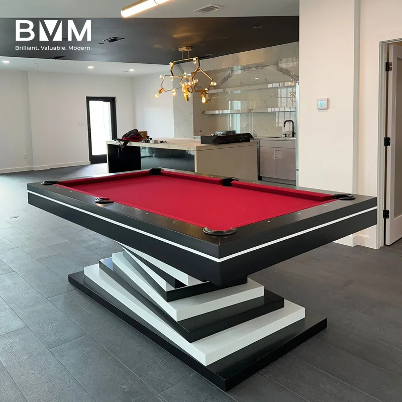 High-End Luxury American Pool Table, 8-Ball 9-Ball Billiard Table, Standard Size, Home Use, Elegant Design