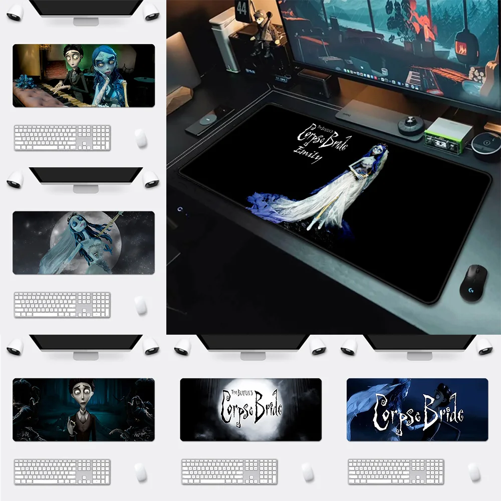 Cartoon Disney Corpse Bride Mousepad HD Printing Computer Gamers Locking Edge Non-slip Mouse Pad XXL90x40cm Keyboard PC Desk Pad