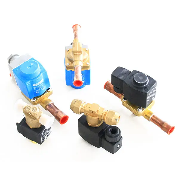 New Brass Air Conditioner SAE Solenoid Valve 220v AC Coil, EVR 230V Low Price Solenoid Valve for R134a Hvac