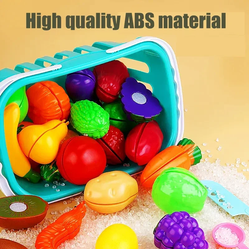 

Cut Fruit Vegetable Pizza Food Play House Simulation Toys Pretend Play Educational Toy Plastic Kitchen Toy Set Kids Toys Gifts