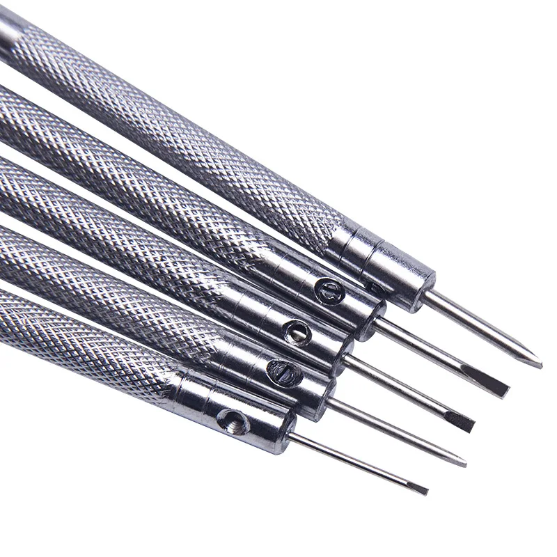 Set Obeng Jam Tangan, Peralatan Perbaikan Jam Tangan, Ponsel, Kacamata, Baja Anti Karat, Pisau Datar, Berbagai Jenis Alat Berlubang