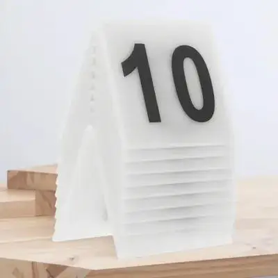 

10pcs V Shaped Acrylic Table Numbers Double Sided Reusable Evidence Markers Compact Multi-Function Seat Game Decor Accessories