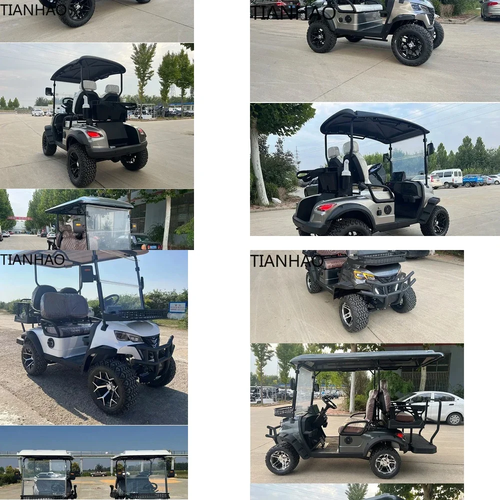 for four wheel electric golf cart with off road tires adult street legal utility vehicle quad motor powered mobility scooter