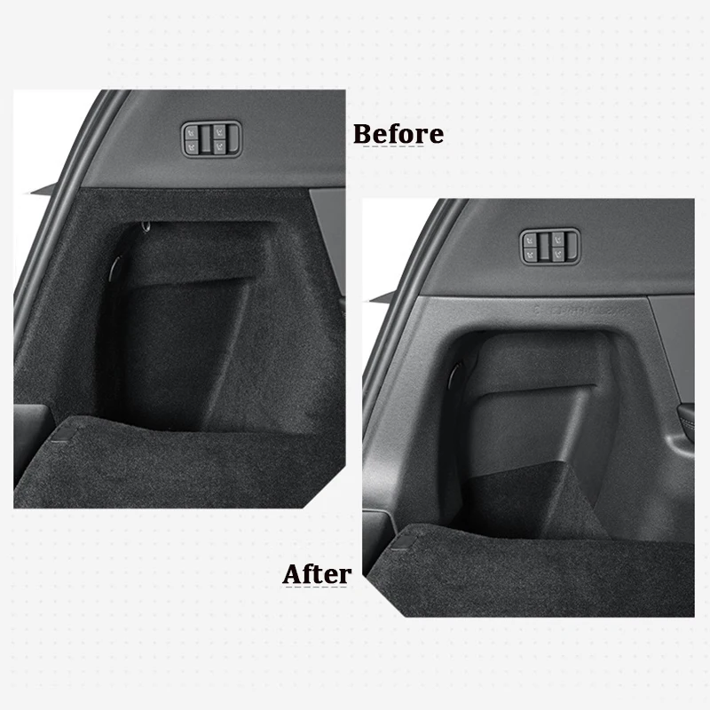 For Tesla Model Y L 2026 Six Seats Version Trunk Side Protector Pads, Full Wrap Anti-Scratch Tail Box Protection Mat, Interior