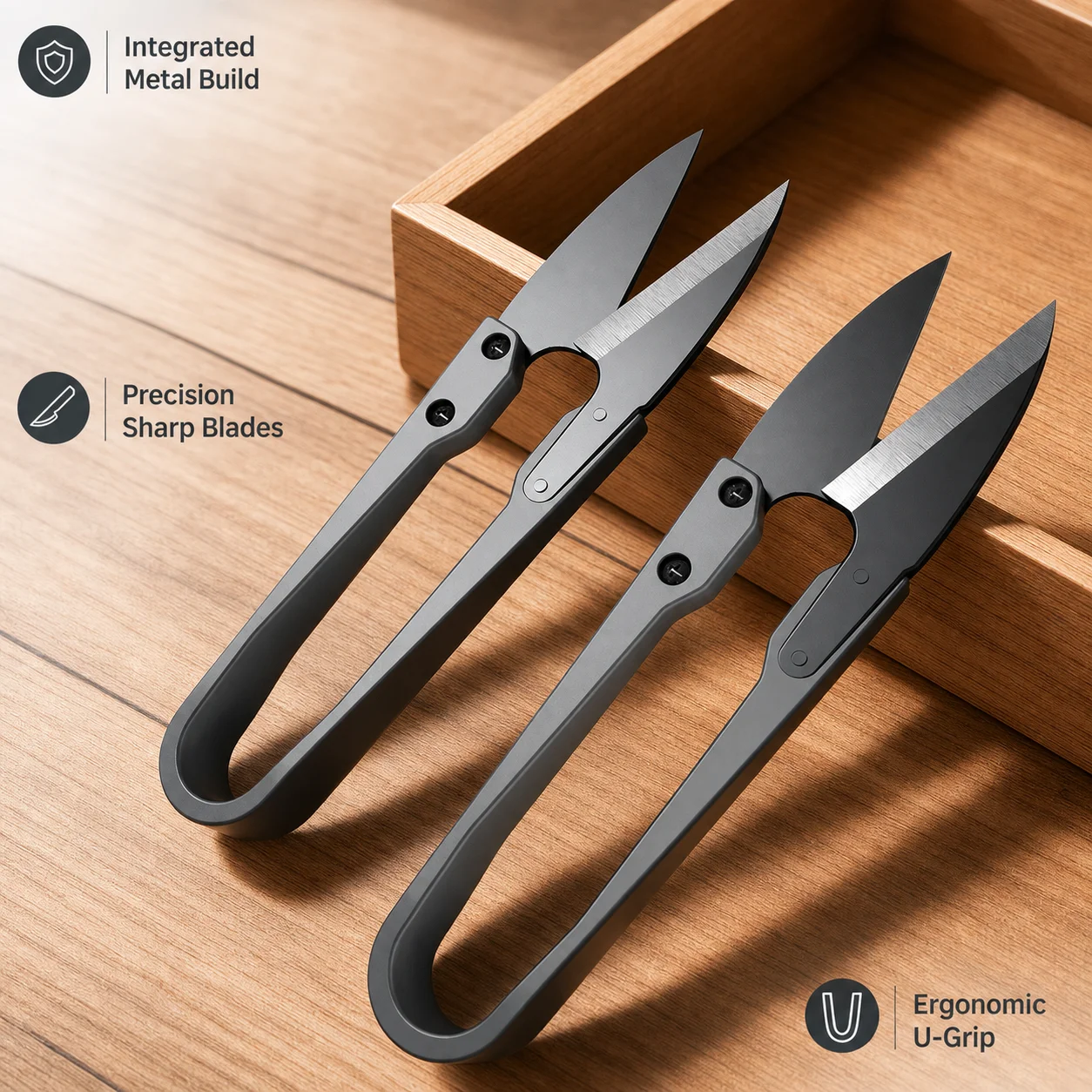 U-Shaped Carbon Steel Embroidery Nippers Stainless Steel Yarn Trimming Scissors for Tailor Sewing Hand Crafts