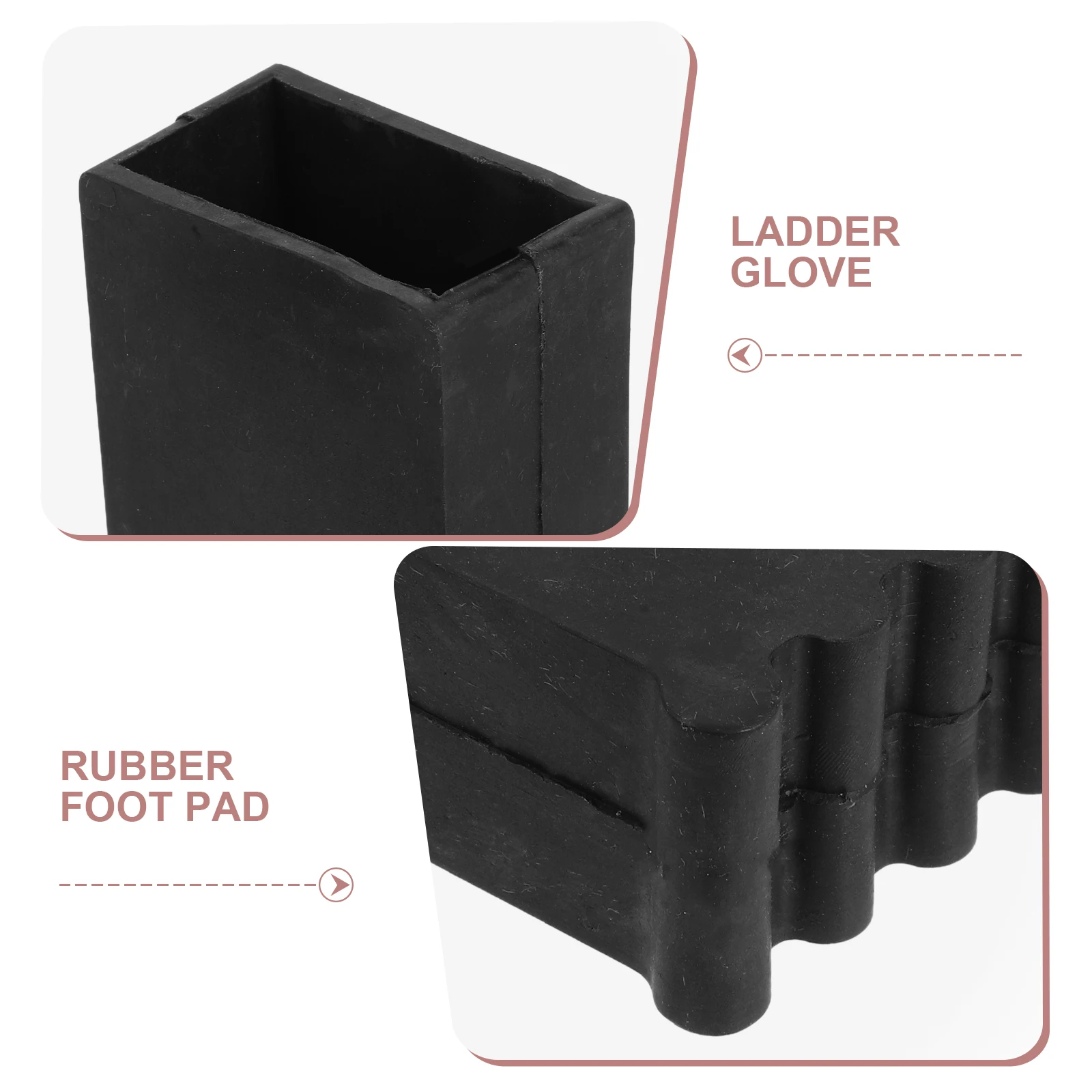 ฝาครอบขาบันได 4 ชิ้น ทำจากพีวีซี กันลื่น ป้องกันพื้น รองรับแรงกระแทก ใช้แทนกันชน ช่วยให้บันไดมั่นคง