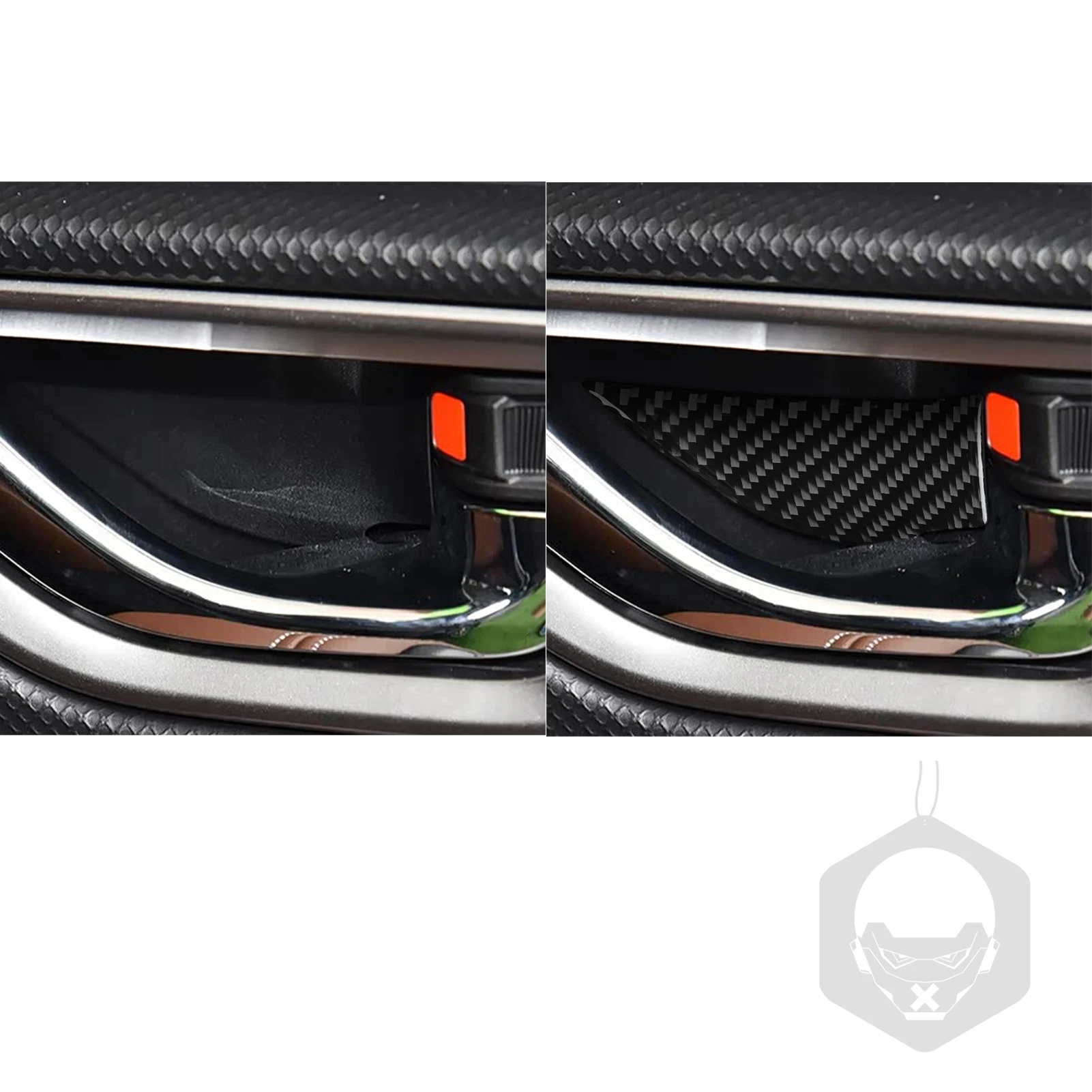Real Carbon Fiber Car Accessories Door Handle Bowl Trim Cover Soft Sticker For Subaru Forester SK 2019 2020 2021 2022 2023 2024 - view 4