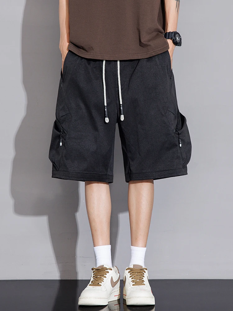 

plus Size Casual Workwear orts Men Summer Trendy Loose Straight Leg Outdoor Wear Qui Dry Mid-Length Pants Faionable You...