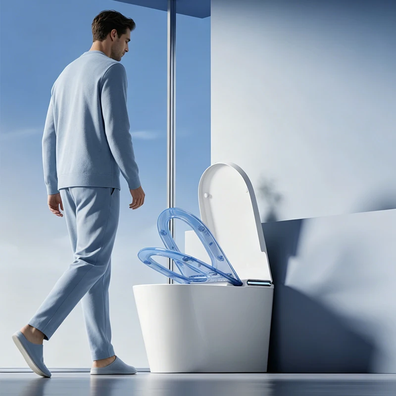 Floor Mounted Electric Sensor Automatic Intelligent Smart Bathroom WC Toilet 2