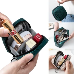 Ins portatile PU cosmetici rossetti borsa porta pennelli da viaggio custodia custodia impermeabile carta di credito assorbenti borsa a chiusura lampo