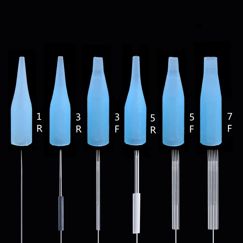 100pcs/pack Blue Microblading Small Size Disposable Tattoo Needle Caps for Permanent Makeup Machine Tattoo Supplies Tools