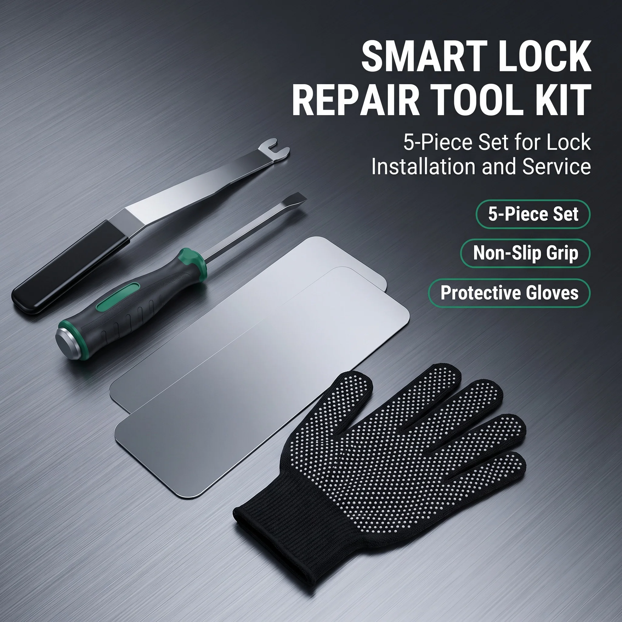 Semi‑Automatic Fingerprint Door Lock Repair Tool Kit (5‑Piece Set), Lock Repair Tools