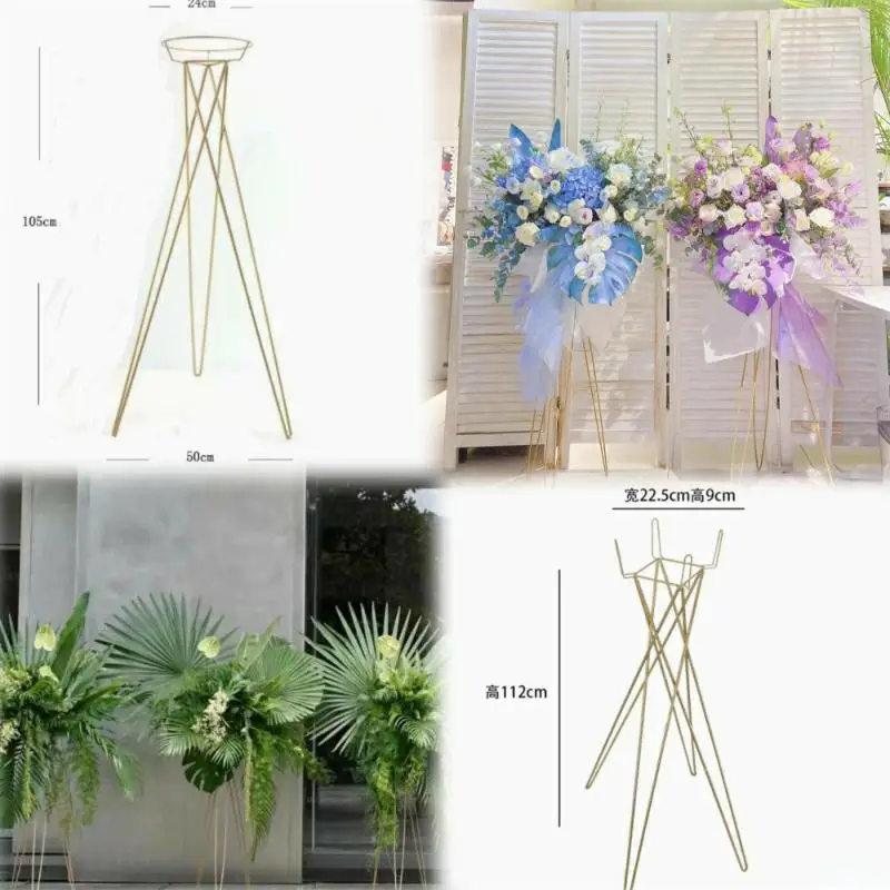 

12PCS Iron Art Flower Rack for Wedding Banquet Decorations Party Props Flower Shop Opening Flower Baskets And Stands