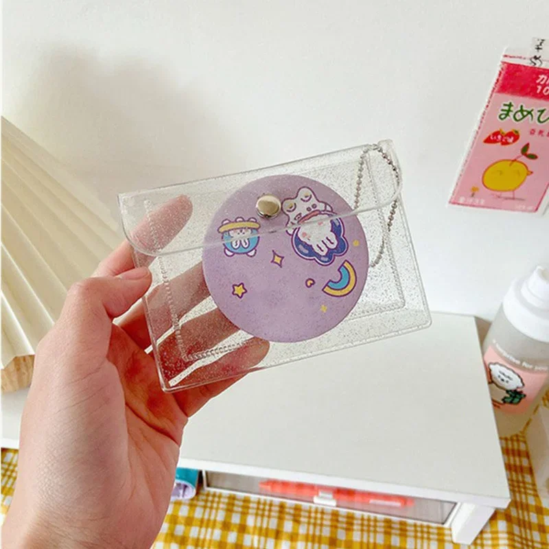 Girl Mini Glitter Credit Card Holder Women Laser Money Wallet PVC Business Bank Card Holder Student Cute ID Card Case Organizer