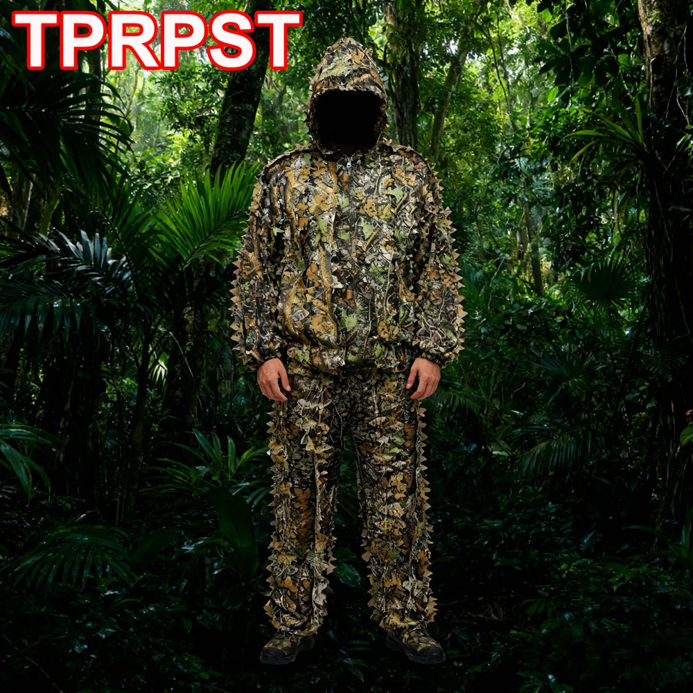 

Костюм Ghillie для взрослых, камуфляжная одежда Hunter, костюм Ghille Jungle с топом и брюками на весну, лето, осень