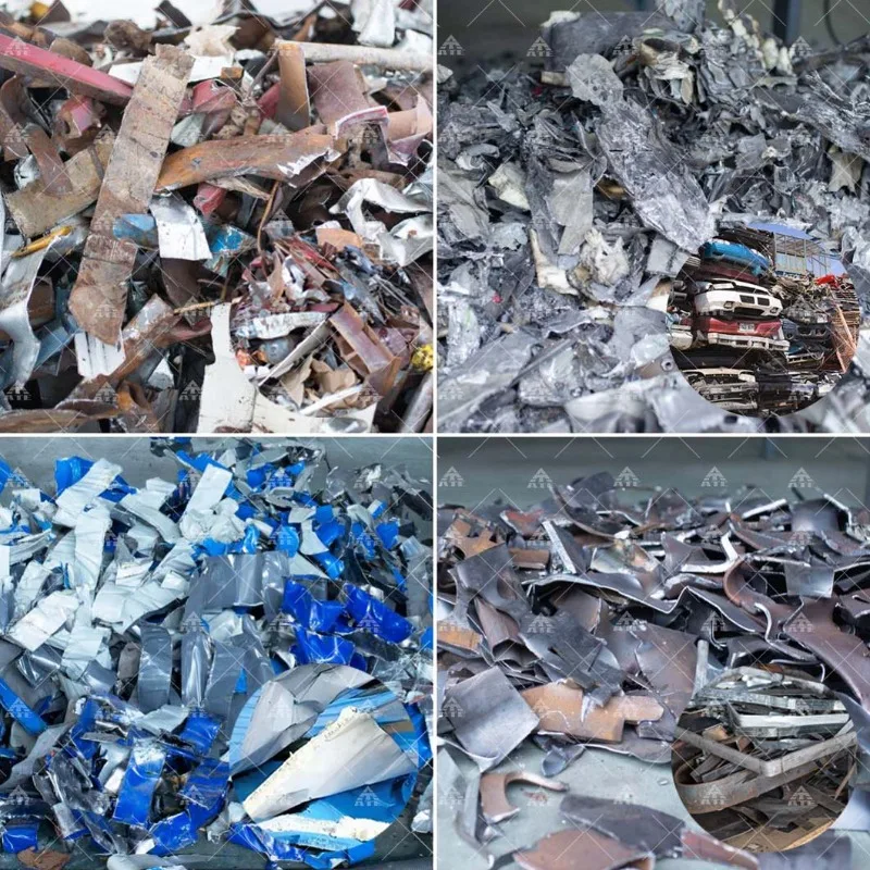 Automatic Scrap Engine Metal Crusher Car Shell Shredding Iron Waste Metal Aluminum Can Bale Shredder for Sale